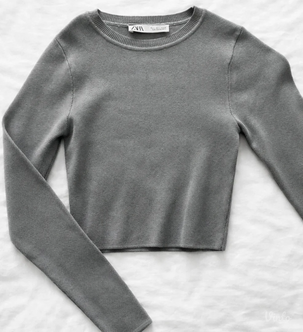 Zara crop džemper / rebrasti top S