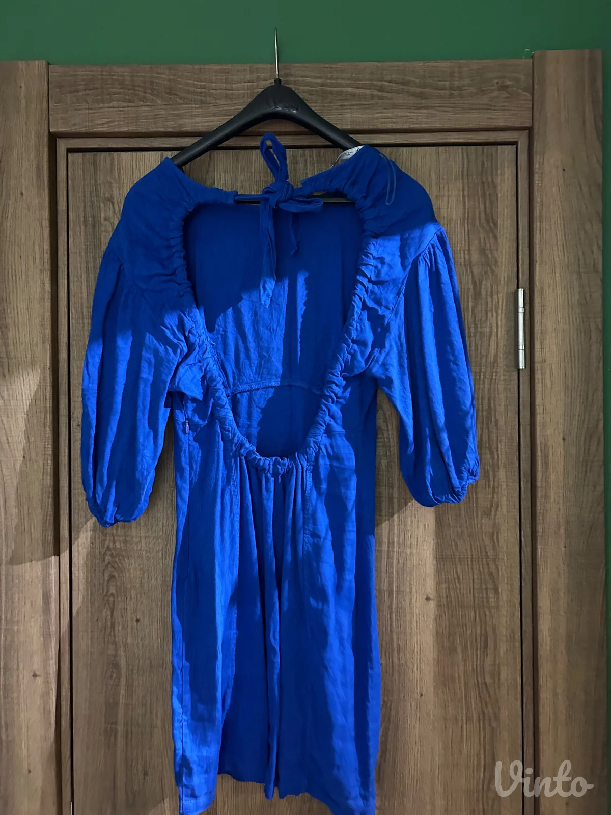 Plava mini zara haljina sa golim ledjima