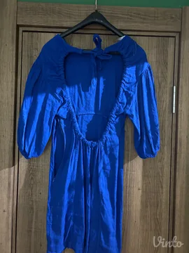 Plava mini zara haljina sa golim ledjima