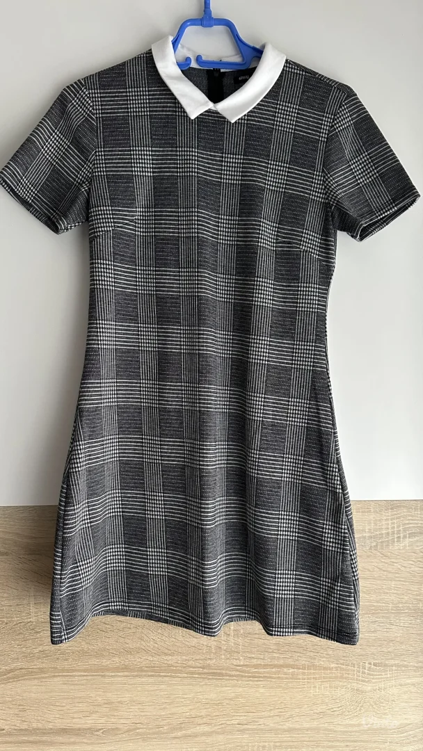 karirana haljina sa kragnom - sinsay