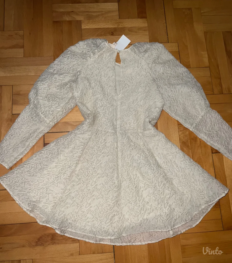 H&M haljina sa puf ramenima-XS