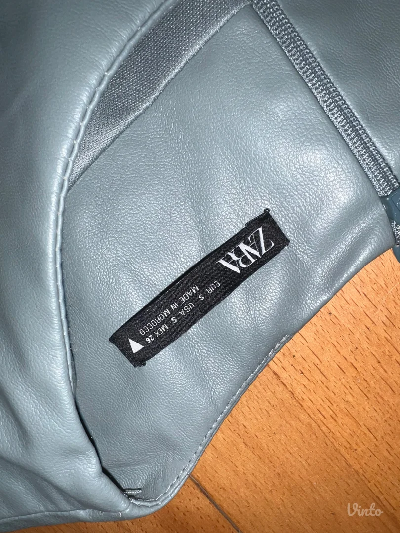 Zara kratka kožna haljina- S