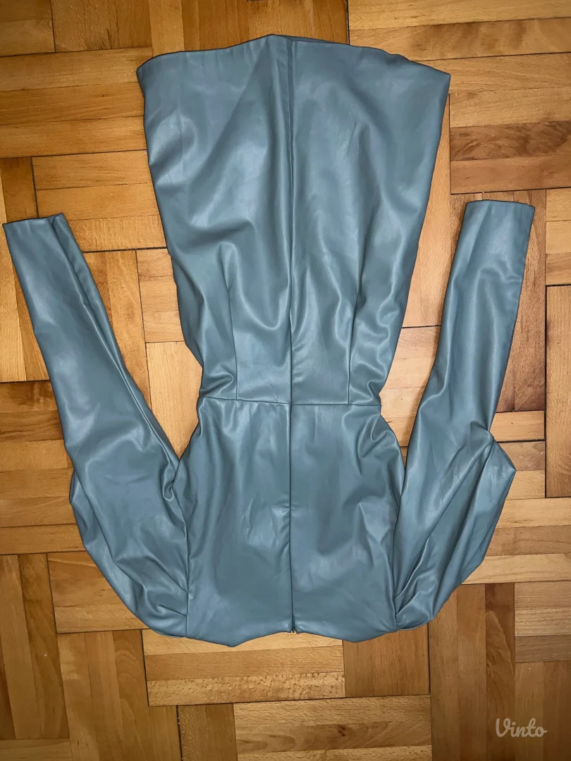 Zara kratka kožna haljina- S