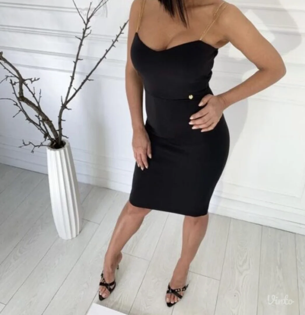 Blondy crna koktel haljina