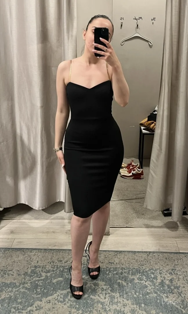 Blondy crna koktel haljina