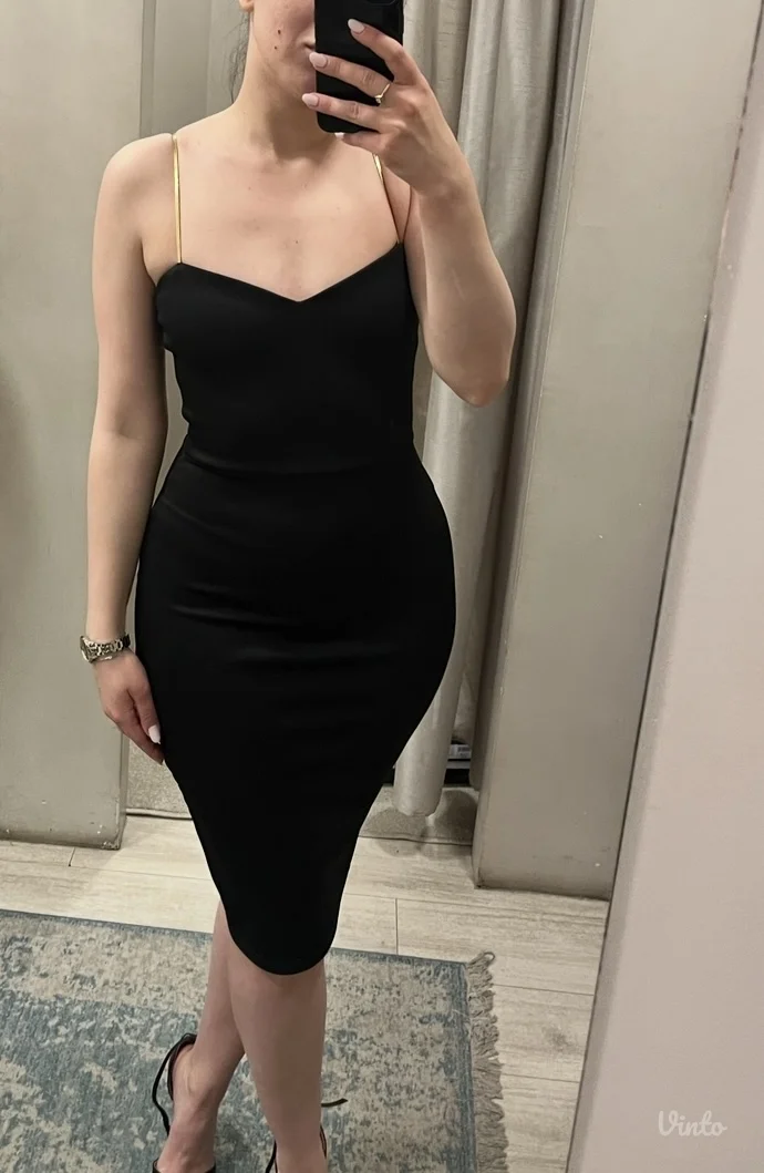 Blondy crna koktel haljina