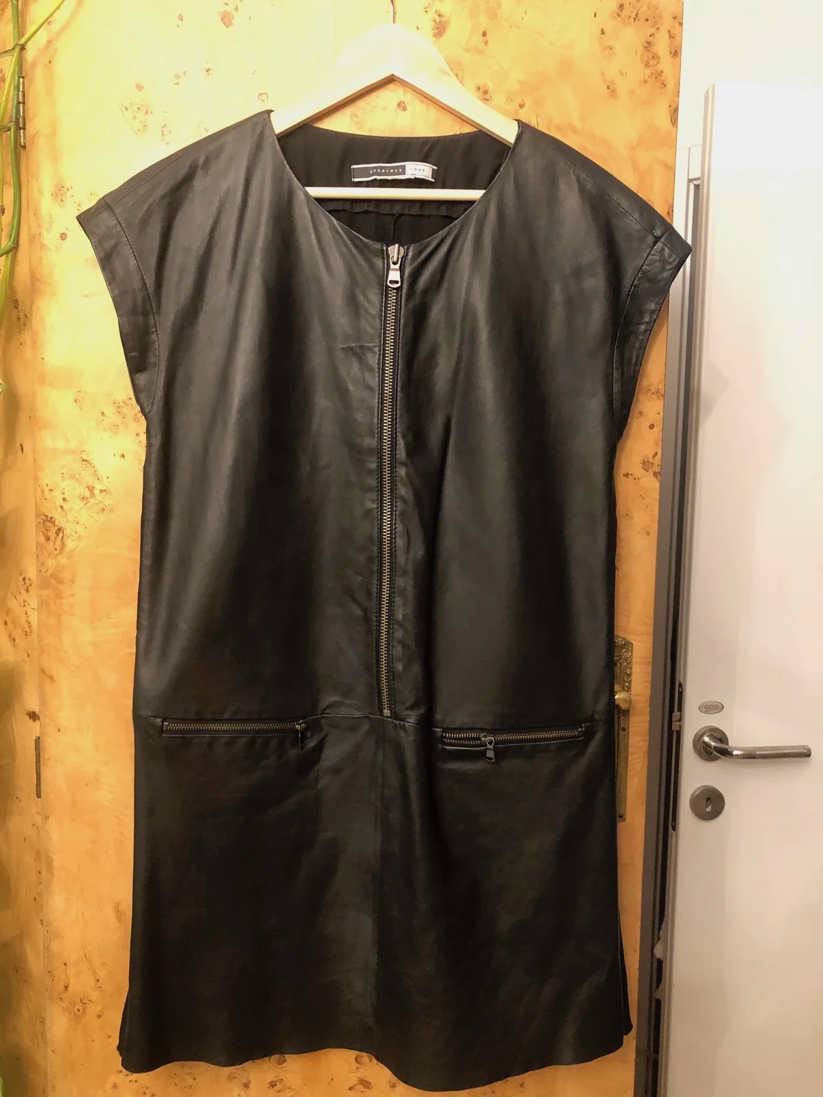 Haljina SPORTMAX platno- koza