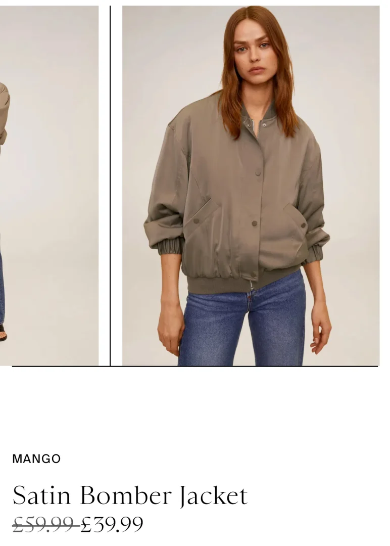 Mango satenska bomber jakna