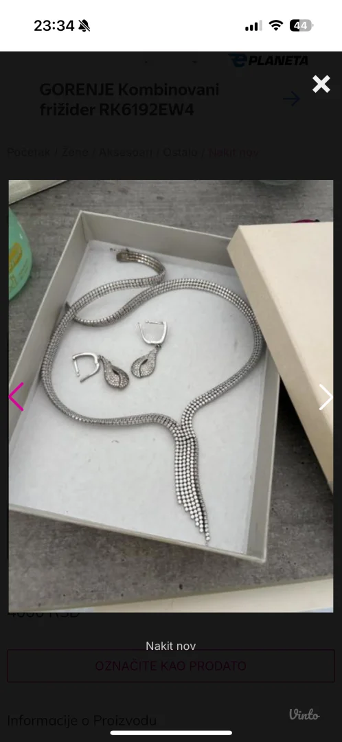 Nakit srebro set novo