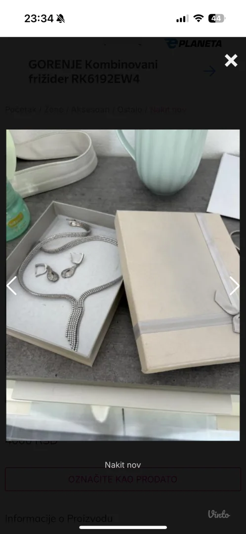 Nakit srebro set novo