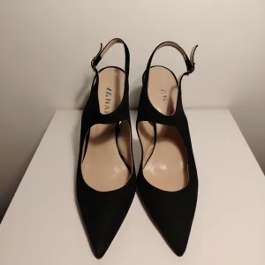 NAKA SHOES - Crne kožne cipele na štiklu - br.39