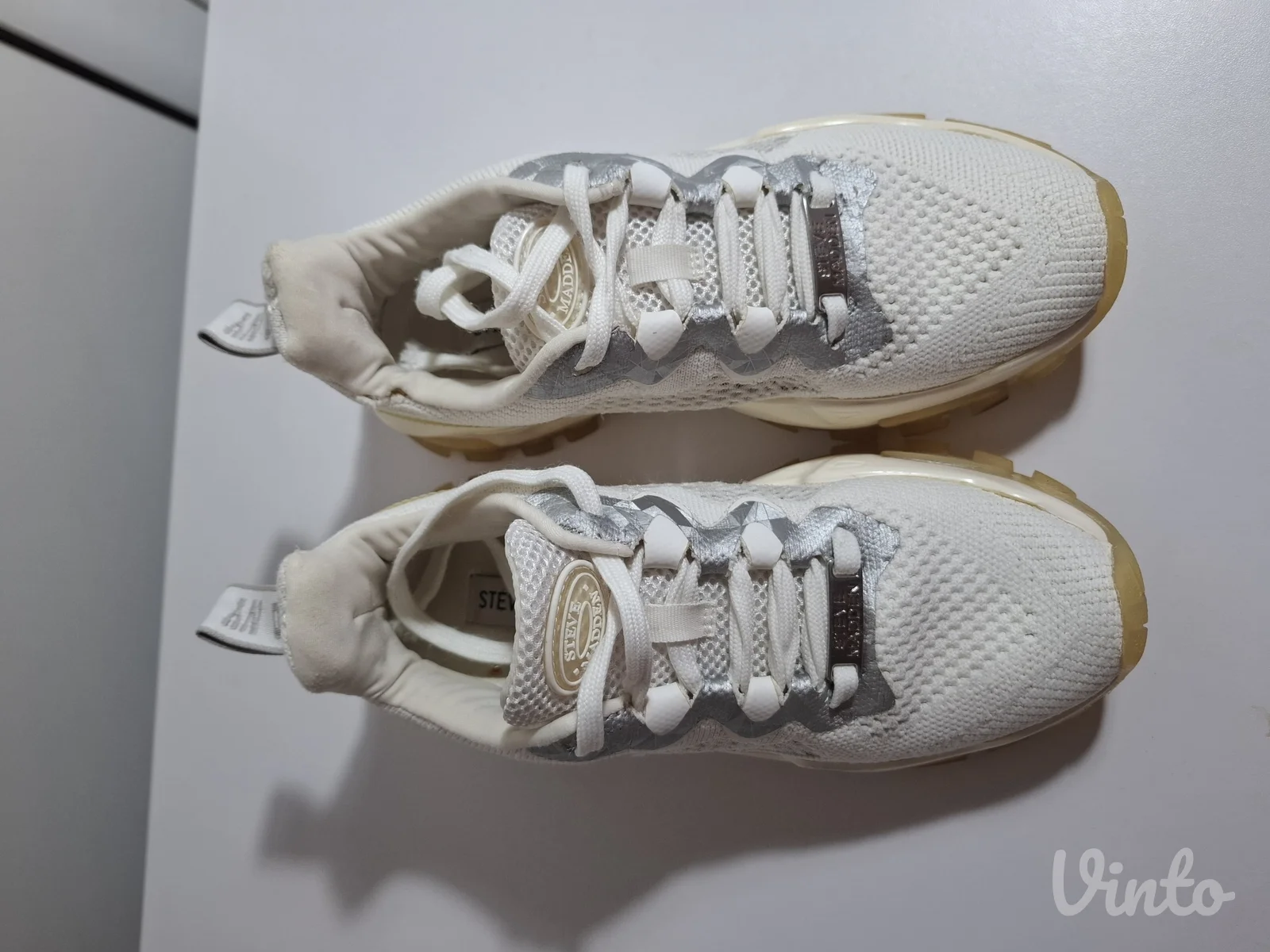 STEVE MADDEN Master Ženske Patike (White|Silver)