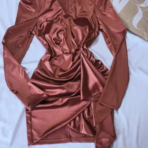 Saten svila haljina jednom nošena XS/S