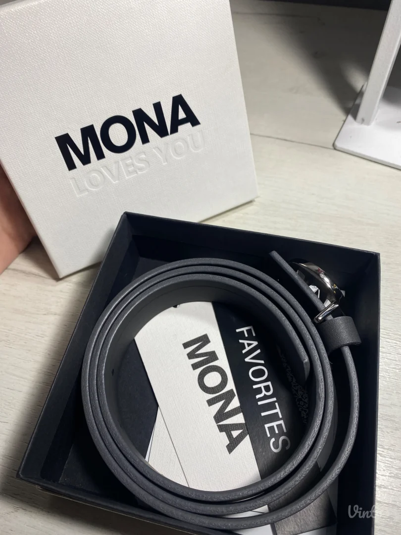 MONA - kaiš tamno sivi