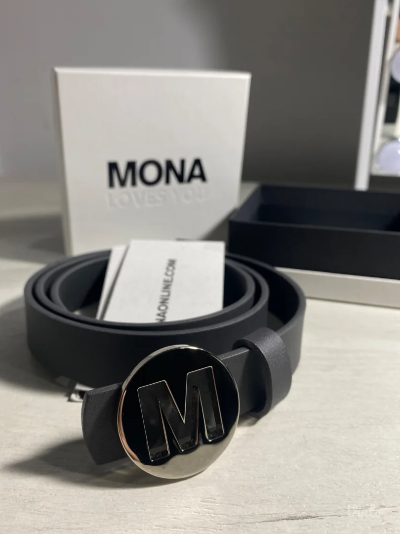 MONA - kaiš tamno sivi