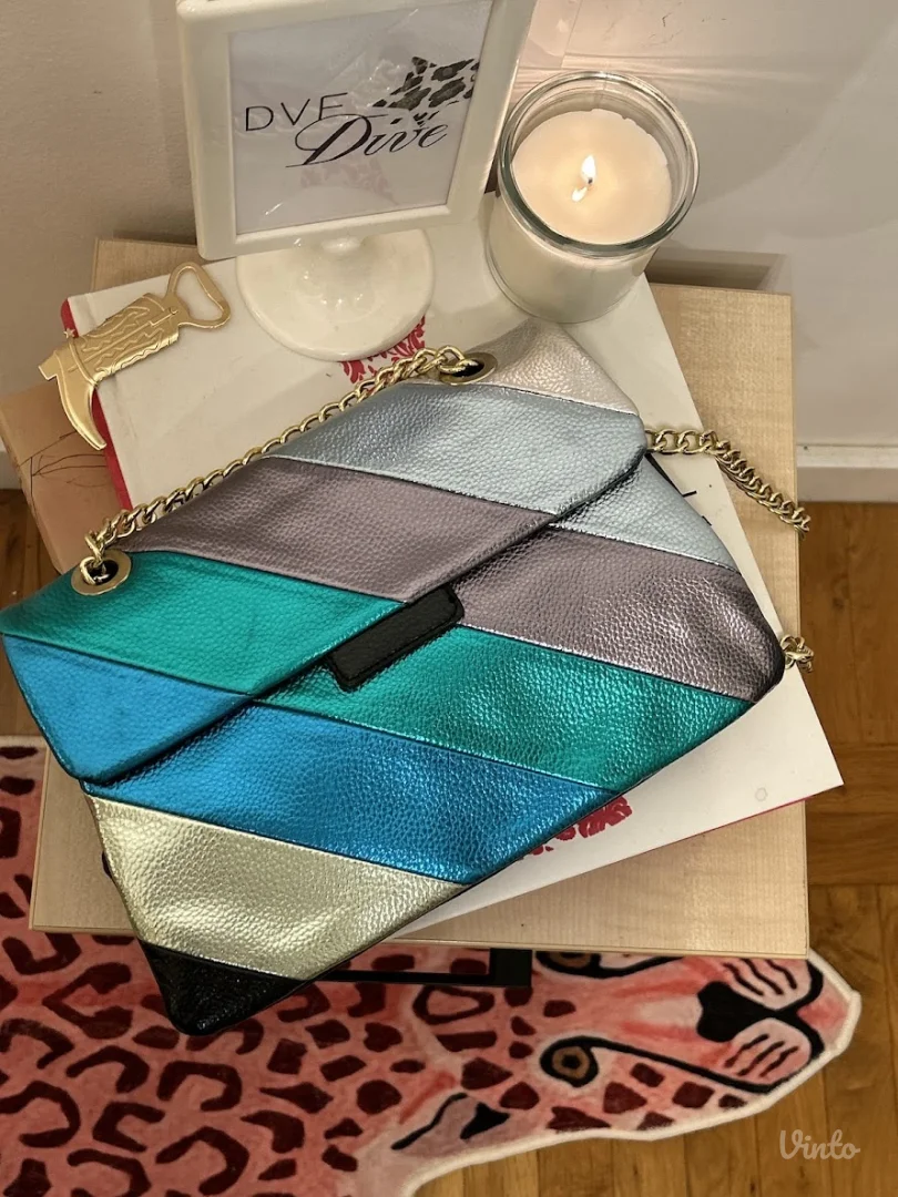 Metalic rainbow kožna torbica