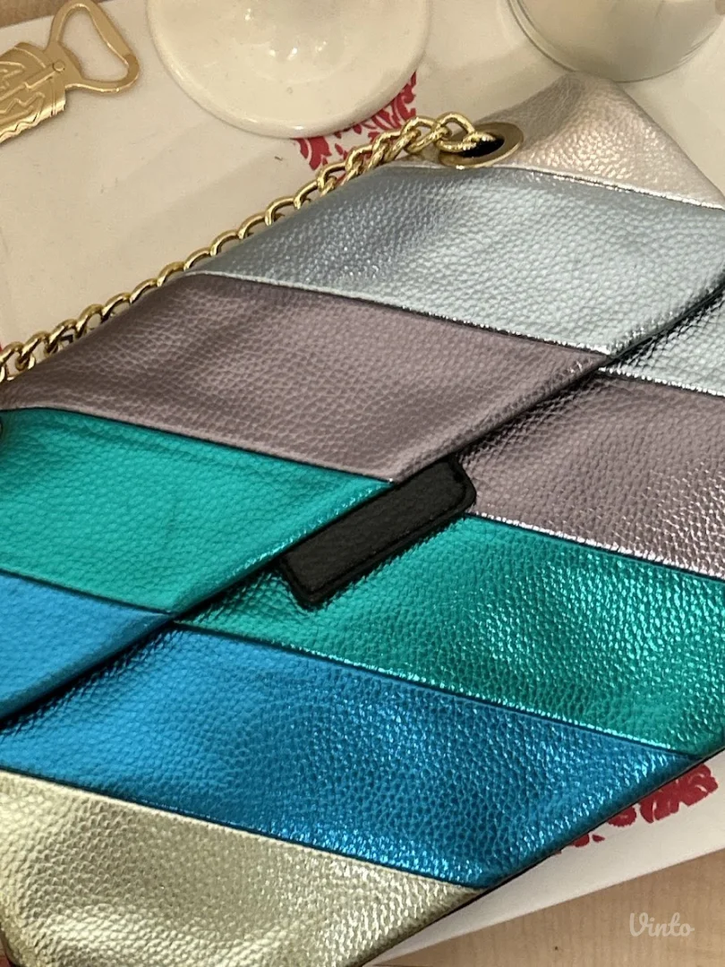 Metalic rainbow kožna torbica