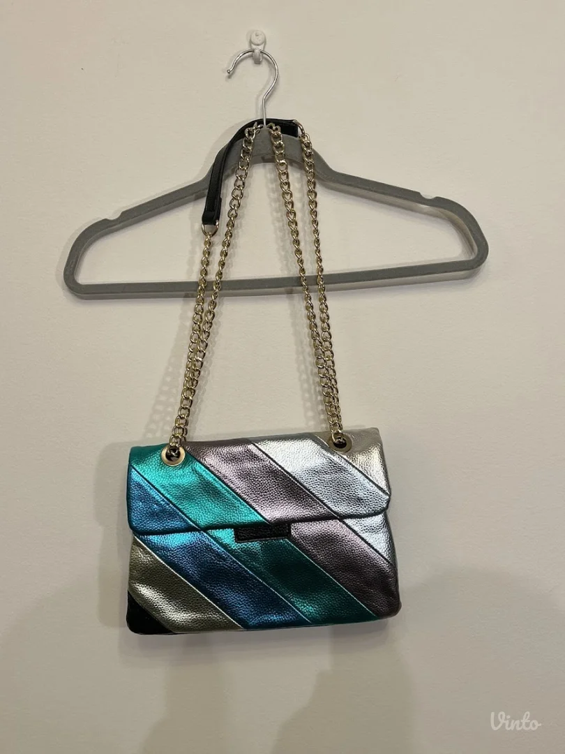 Metalic rainbow kožna torbica