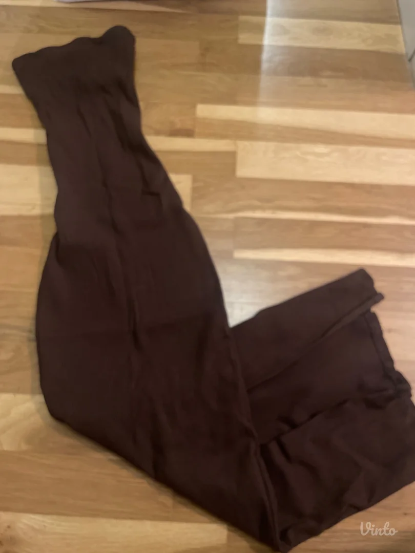 braon dugacka haljina