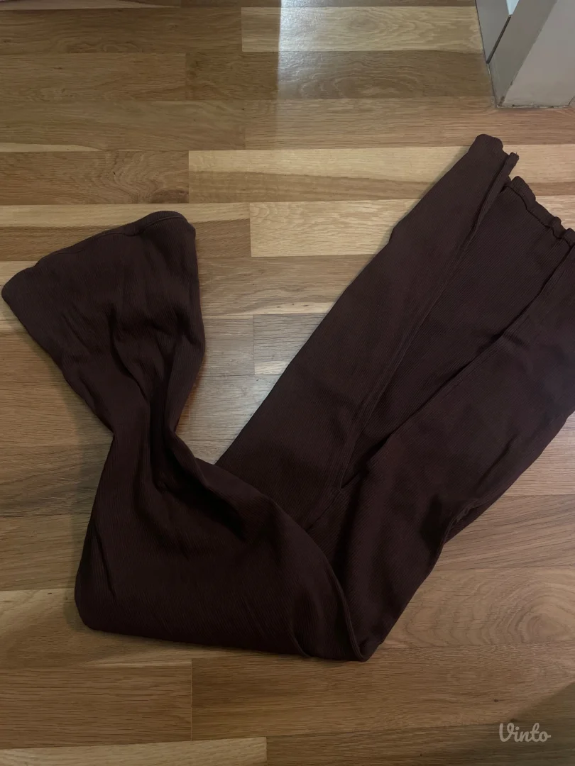 braon dugacka haljina