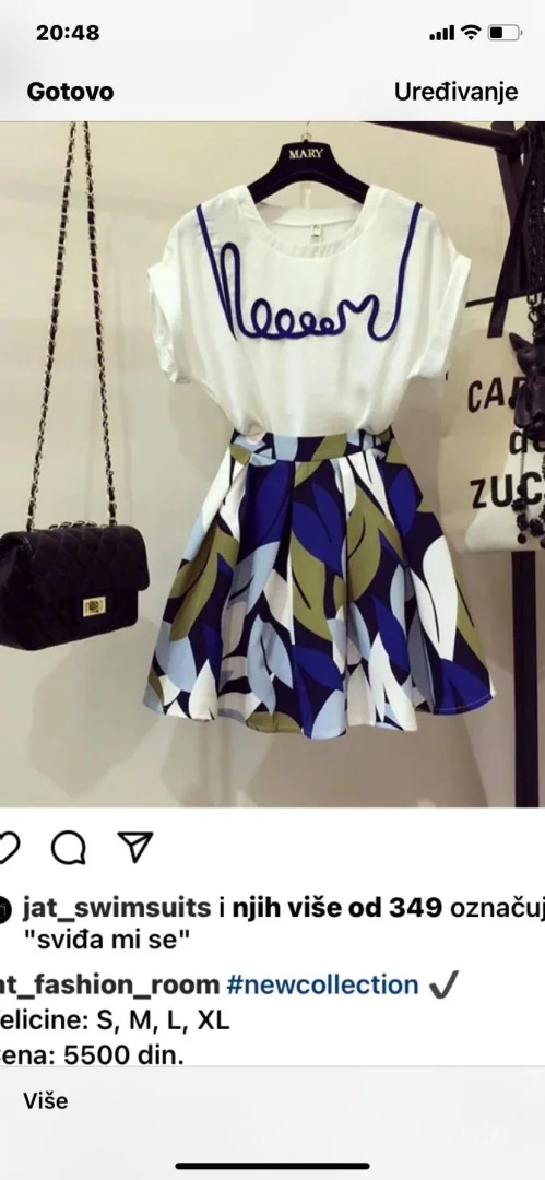 Potpuno nov komplet suknja i bluza