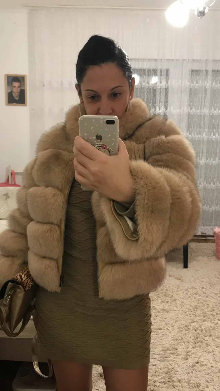 Potpuno Nova bunda prirodno krzno sa etiketom