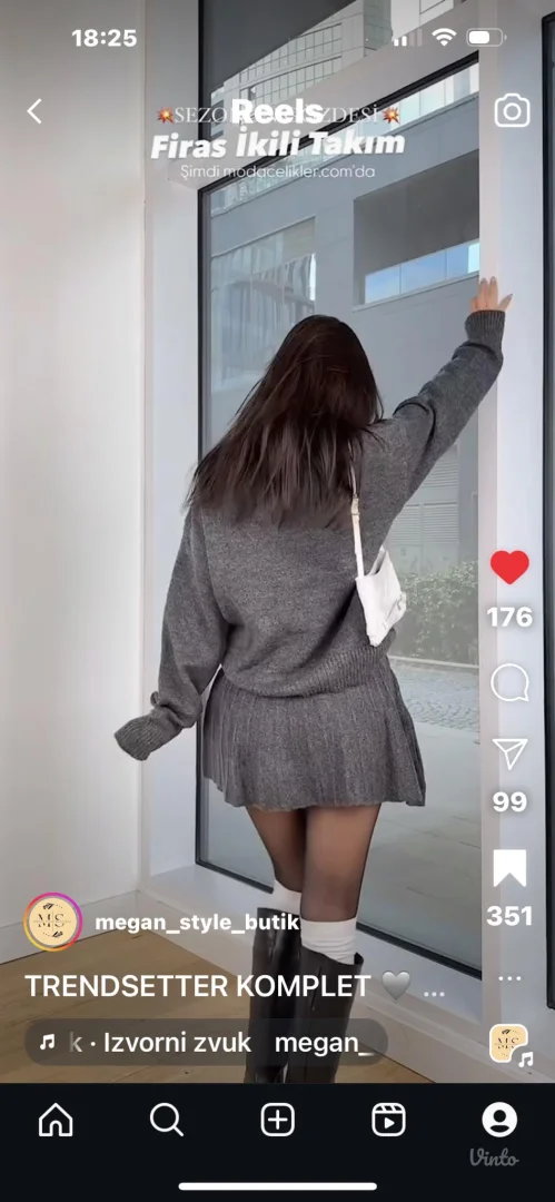 Nov komplet suknja i dzemper UNI velicina