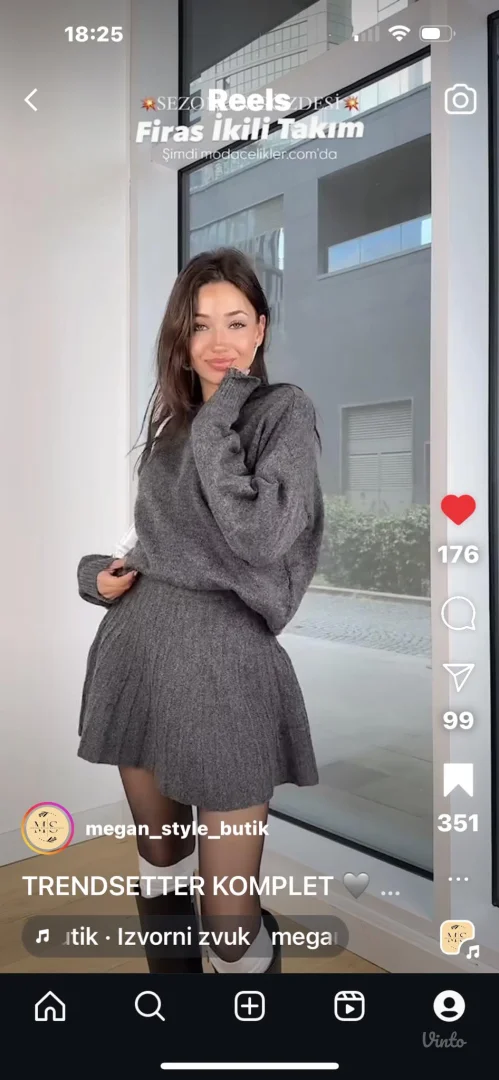 Nov komplet suknja i dzemper UNI velicina