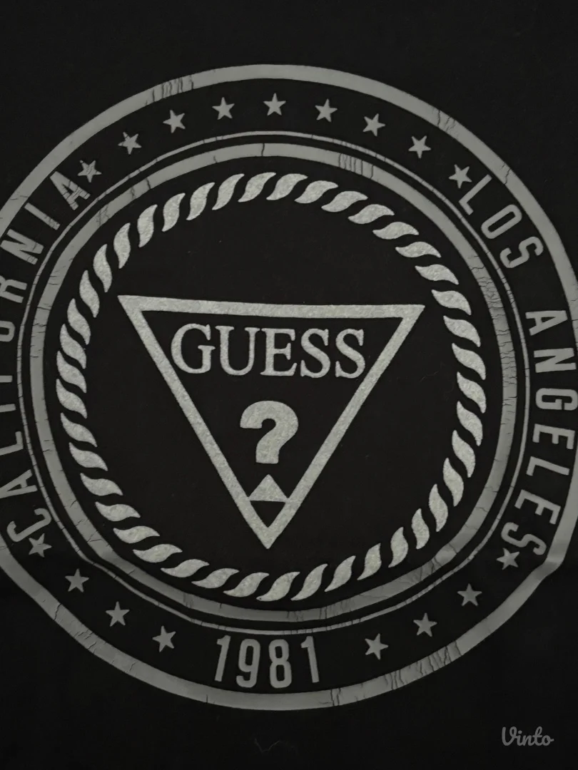 Guess crna unisex majica