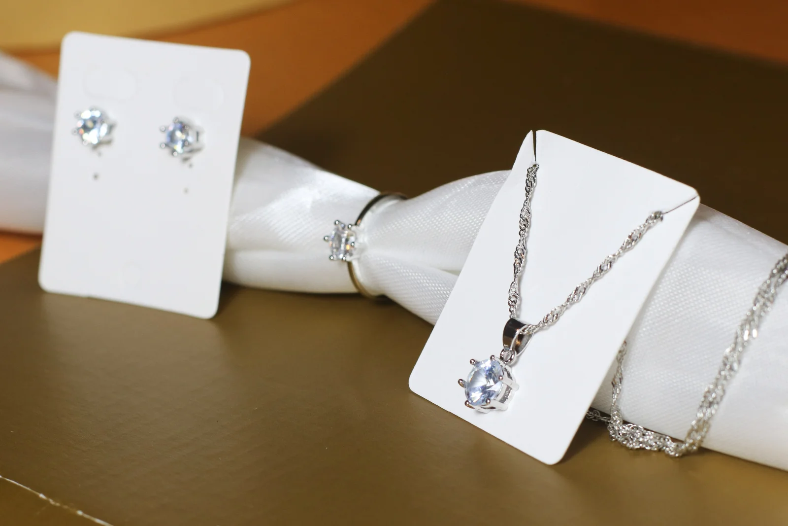 Set nakita (ogrlica, minđuše i prsten ) žig 925