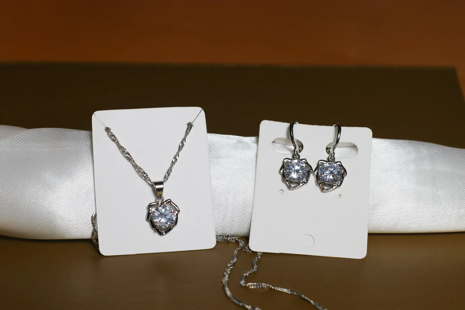 Set nakita srce (ogrlica i minđuše) žig 925