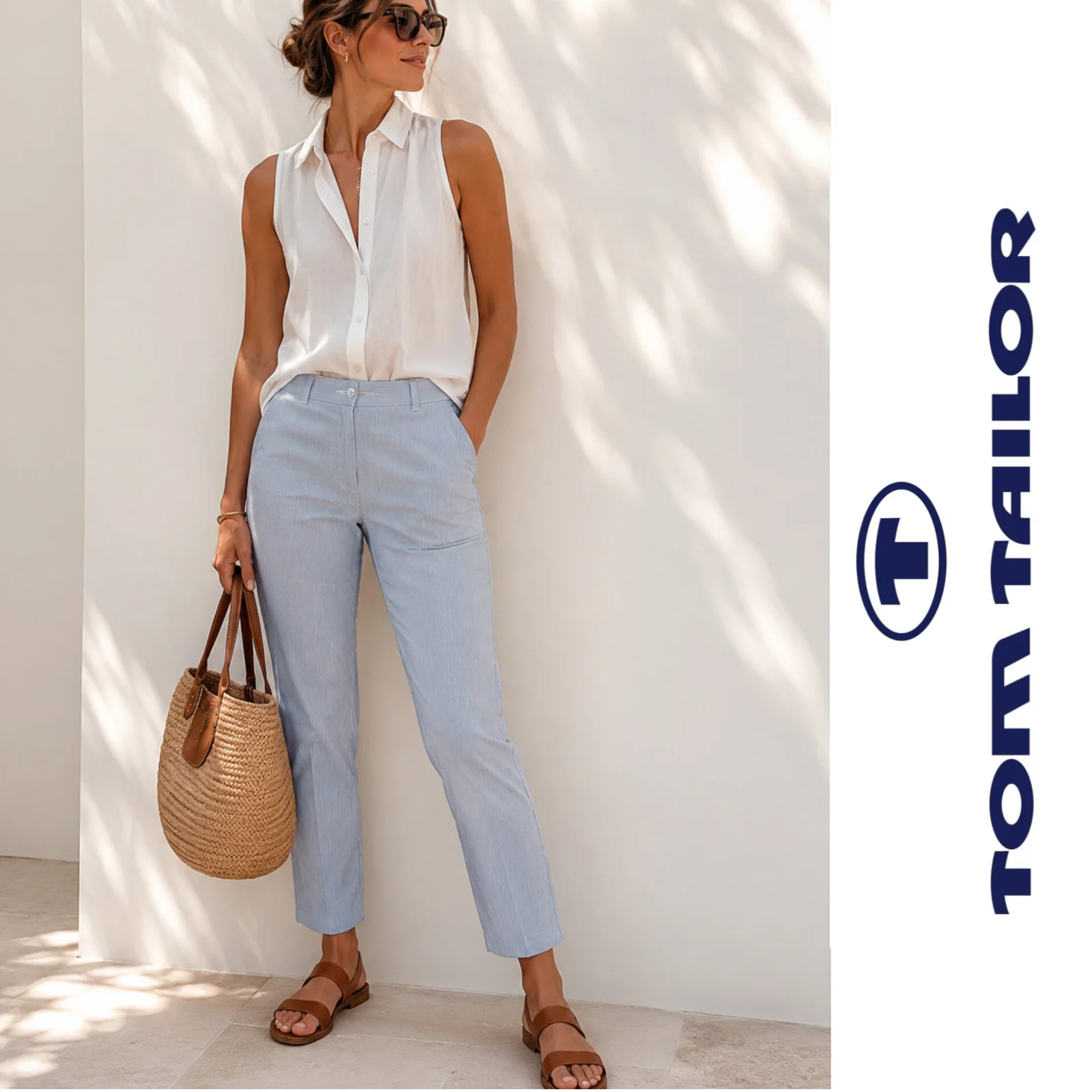 TOM TAILOR prugaste letnje pantalone – NOVO bez etikte