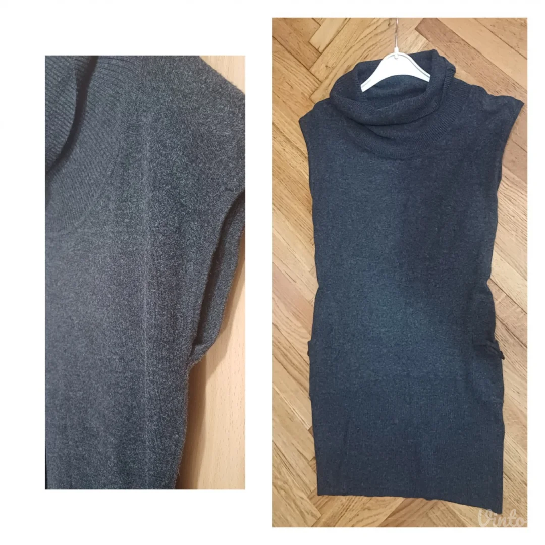 Vuna,kašmir haljina rolkragna- dzepovi