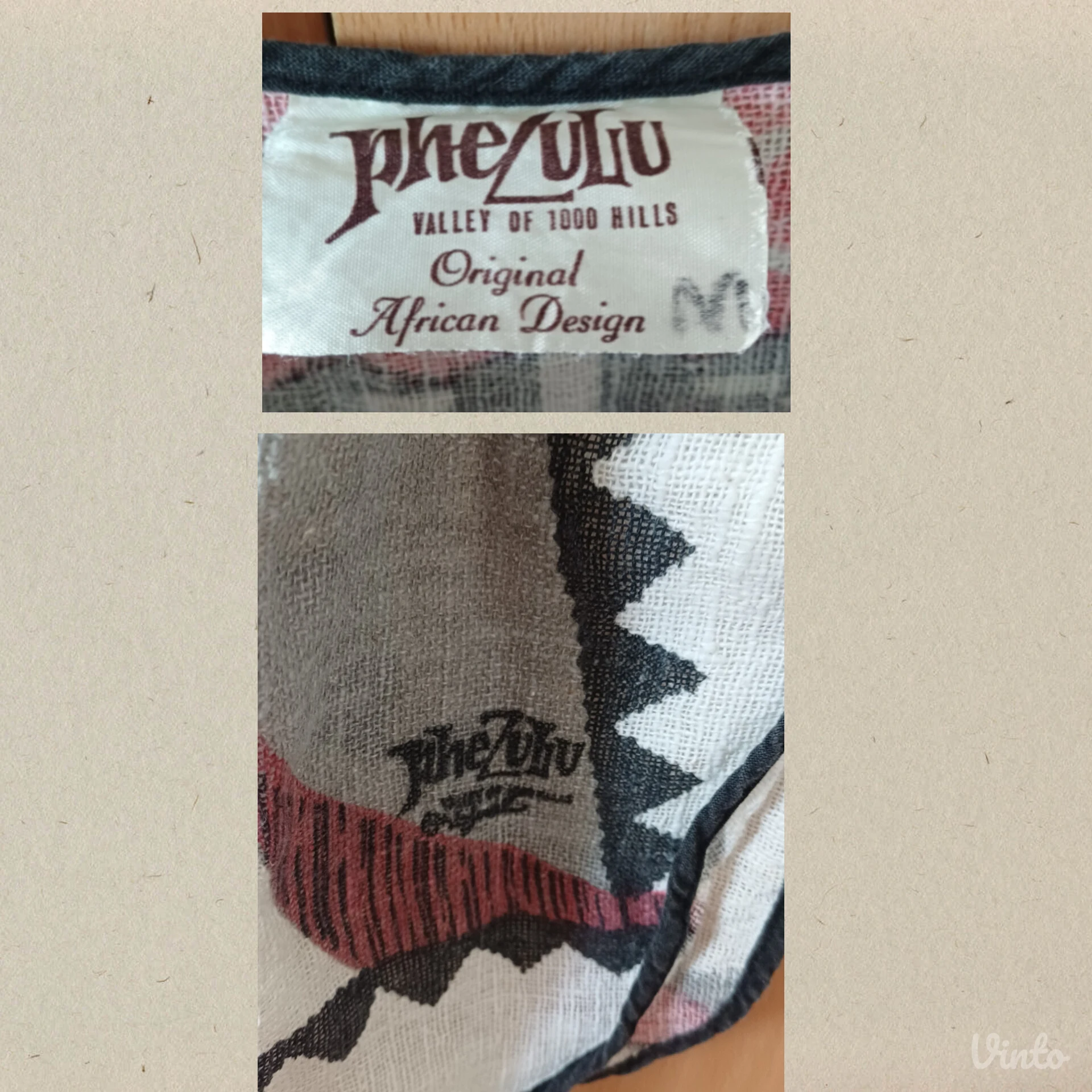 PHEZULU original AFRIČKA tunika - Sirovi pamuk - M,L