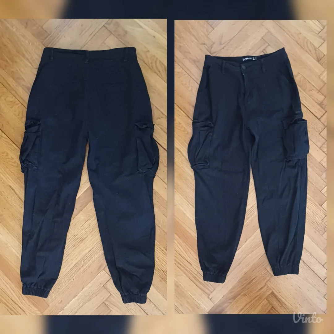 FB sister crne cargo pantalone