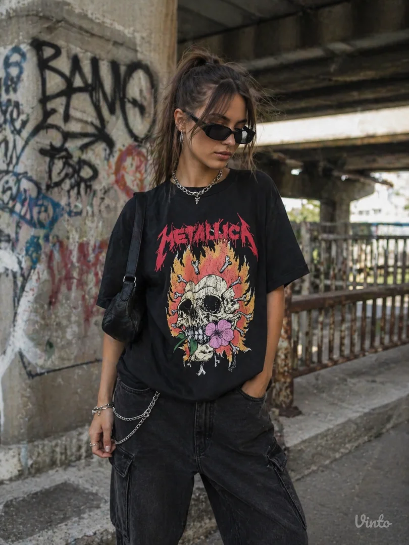 Bershka Metallica majica, veličina L