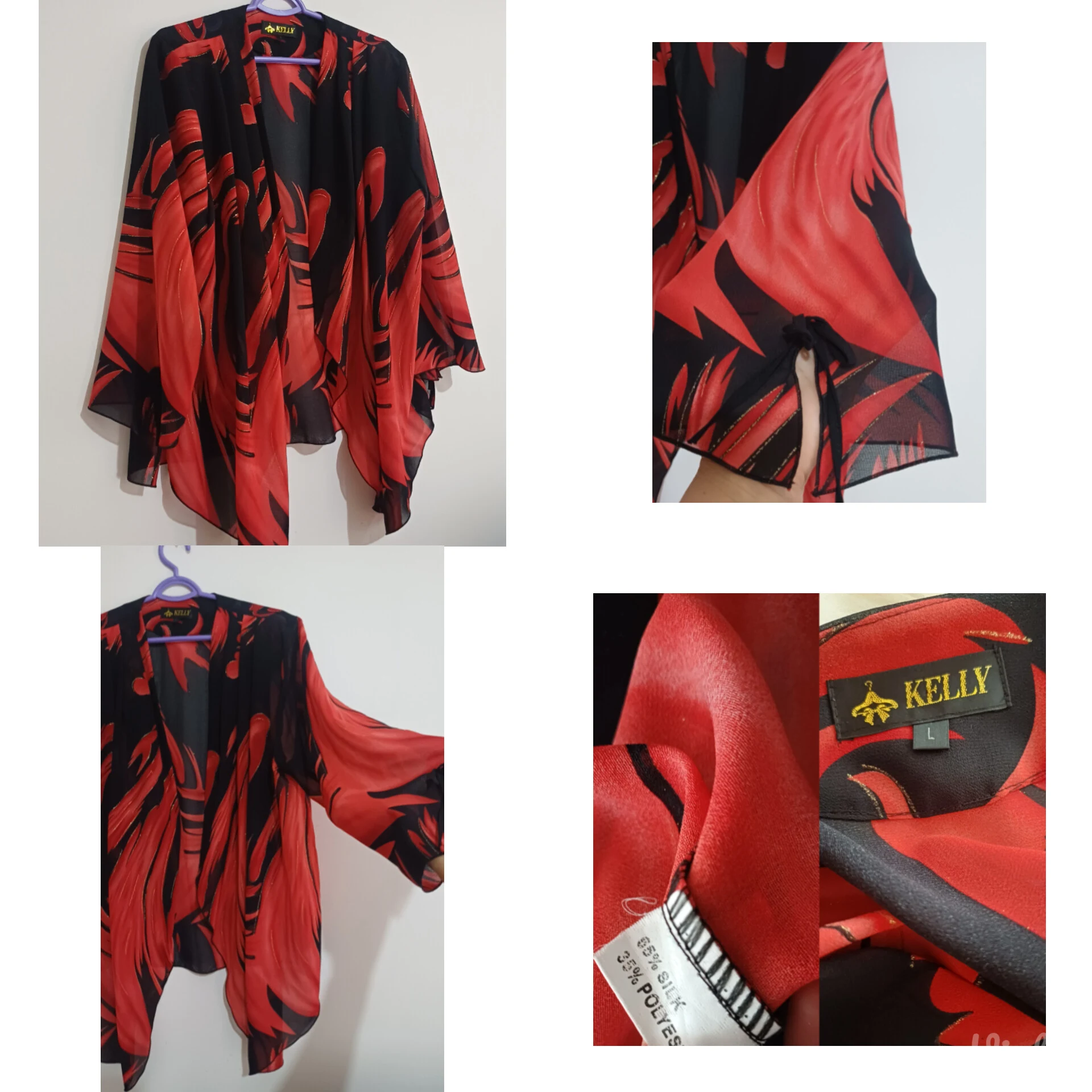 Lepršavi Vintage Kelly kimono/ kardigan - svila