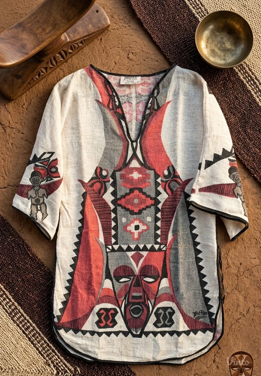 PHEZULU original AFRIČKA tunika - Sirovi pamuk - M,L