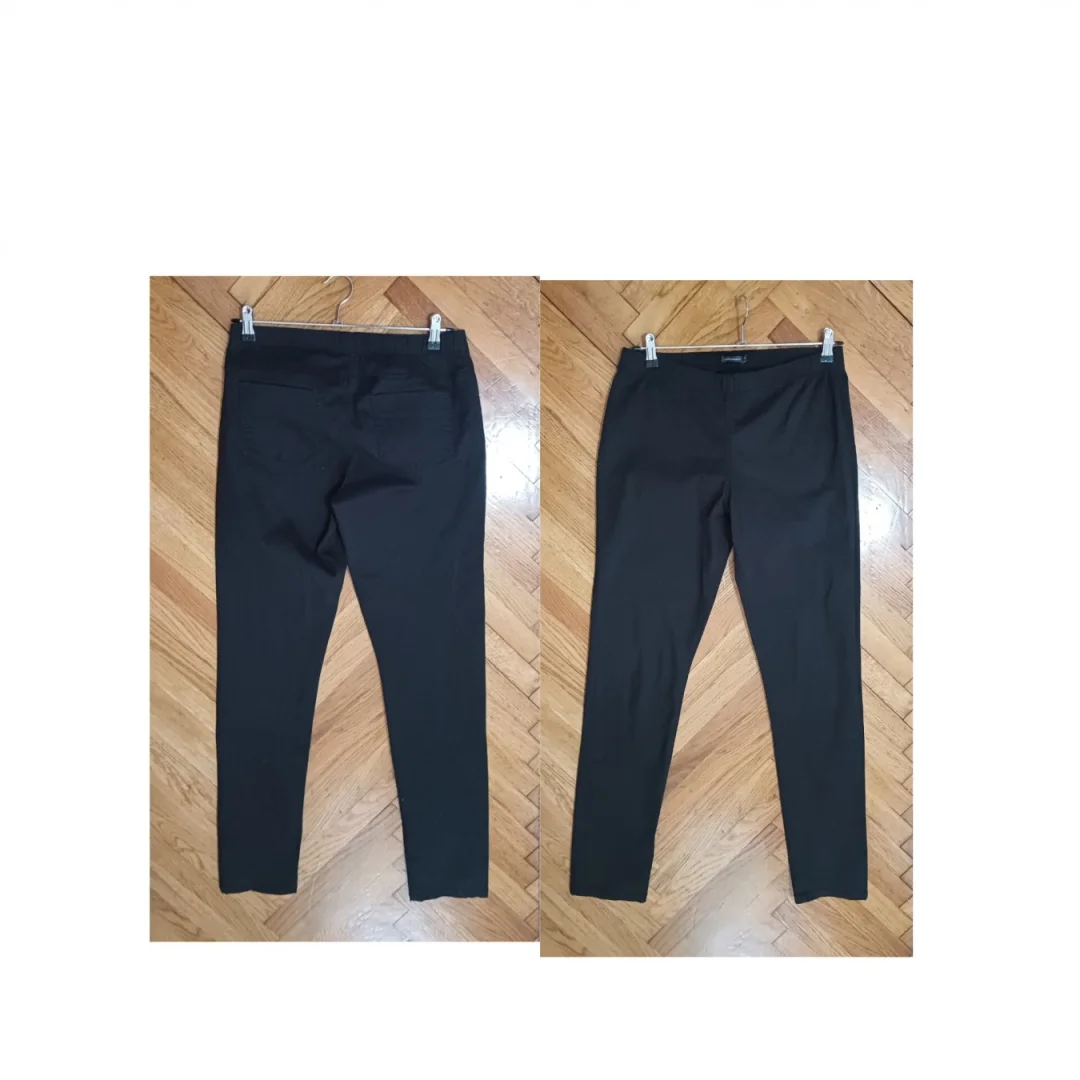 Free/Quent crne pantalone na lastiš