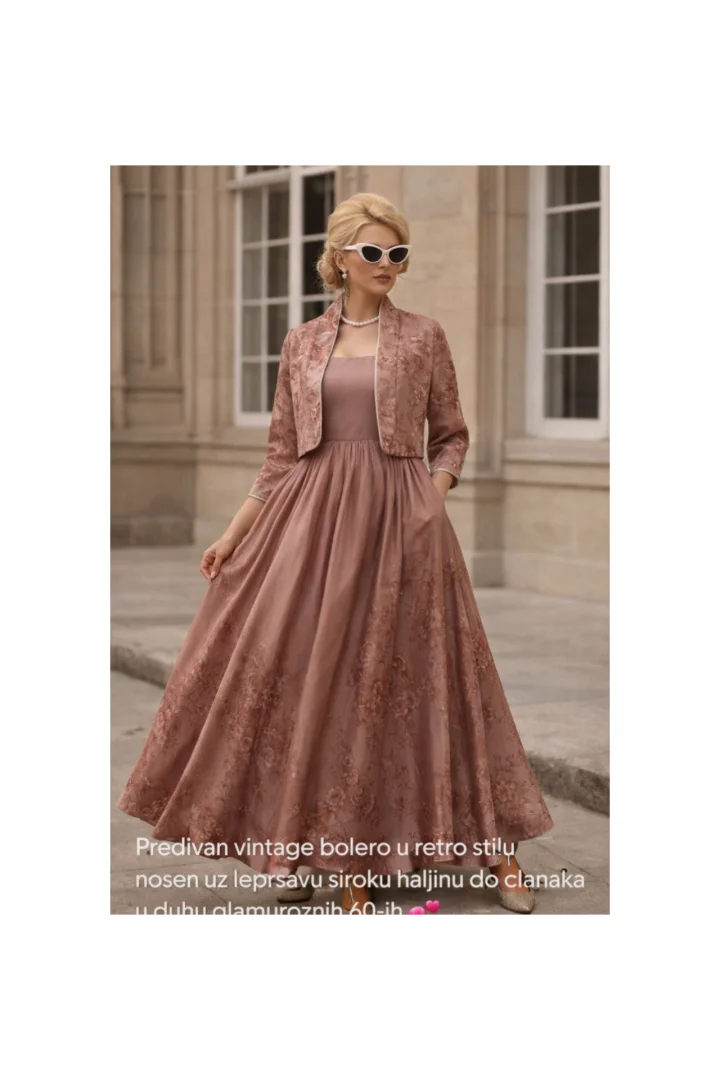 Vintage Romantični bolero , ručno rađen