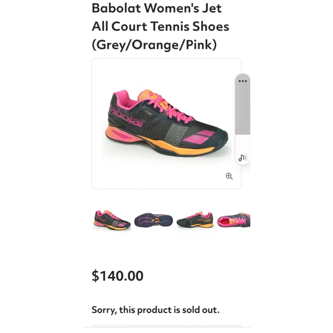 Babolat Jet Clay Women Tennis Shoes Gray/Orange/Pink