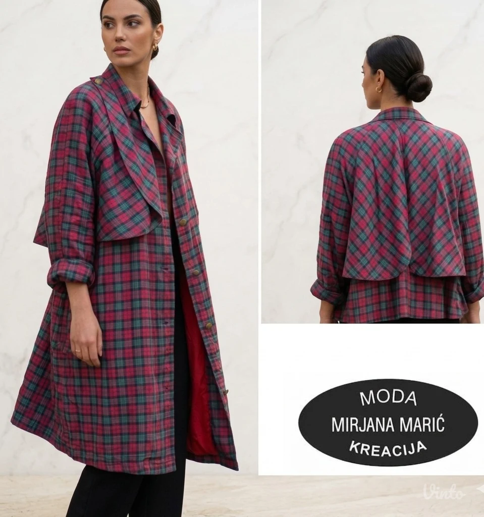 MIRJANA MARIĆ - 100%PRIRODNA SVILA -Vintage Mantil L, XL