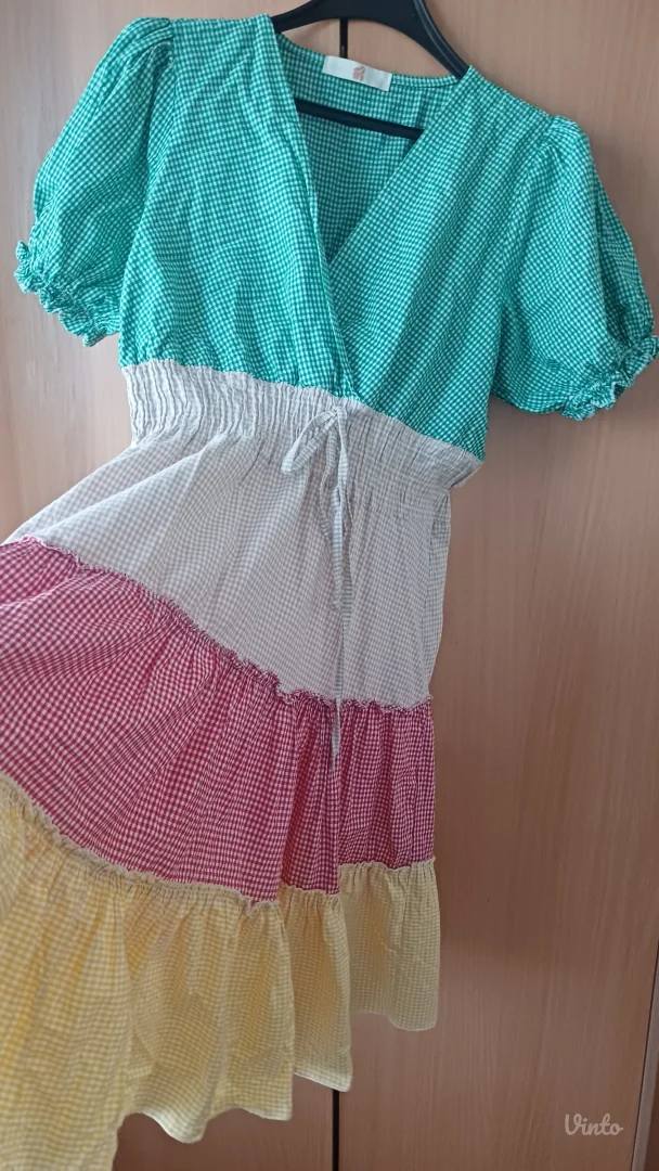 Sorbet Gingham Dress,made in Italy NOVA
