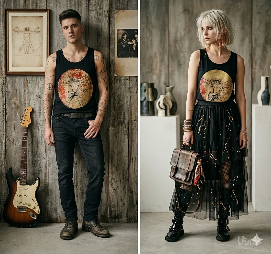 UnisexTexmanía (Spain) art rock fashion majica