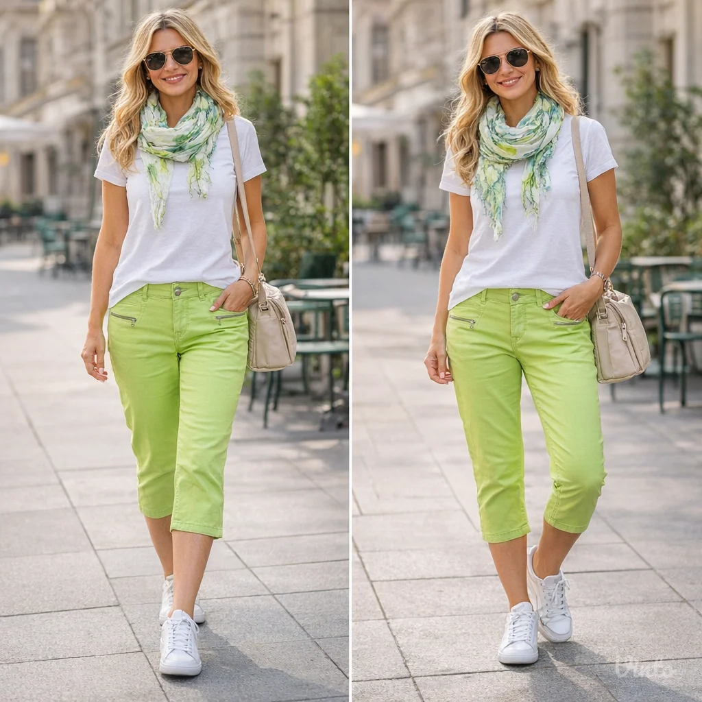 Charles Vögele neon zelene bermude nove