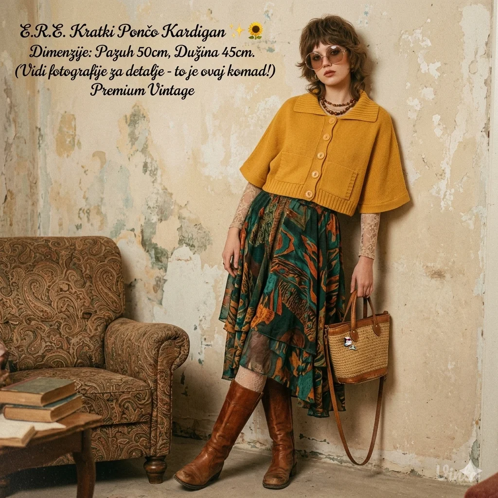 E.R.E. kratki kardigan – premium vintage komad