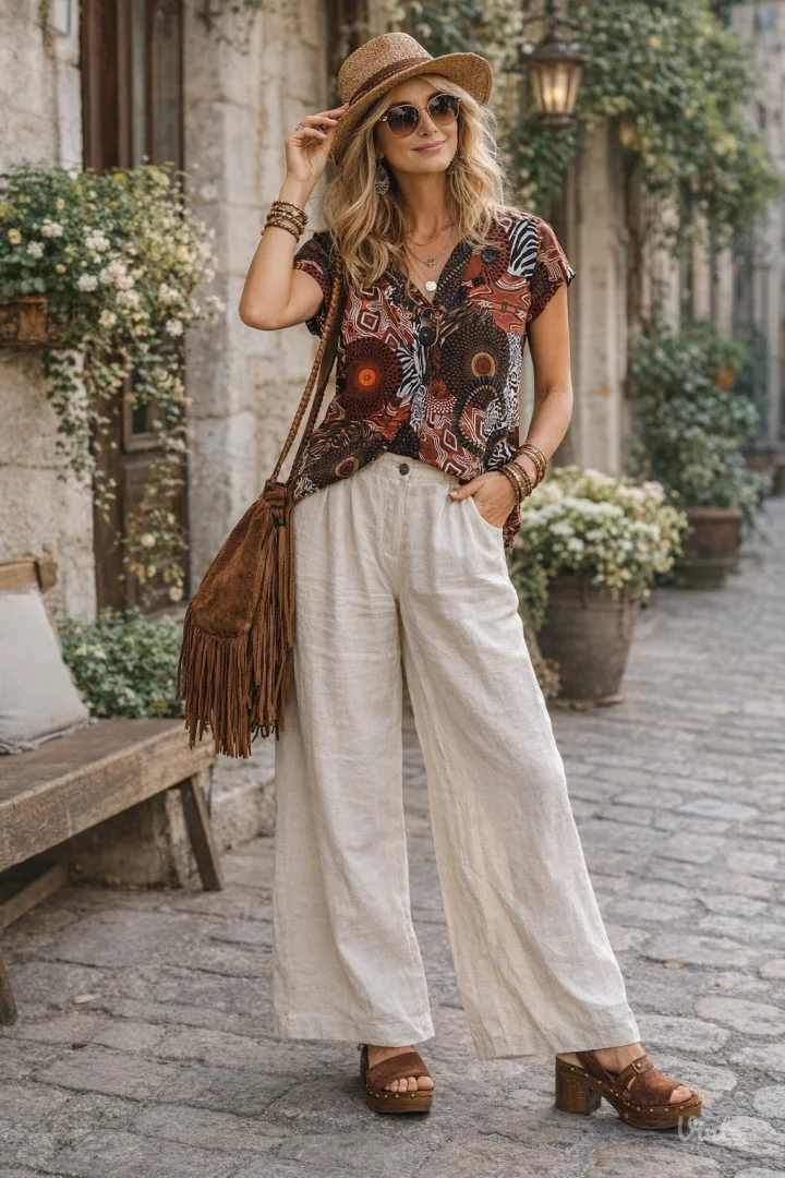 Christine Laure made in France boho bluza