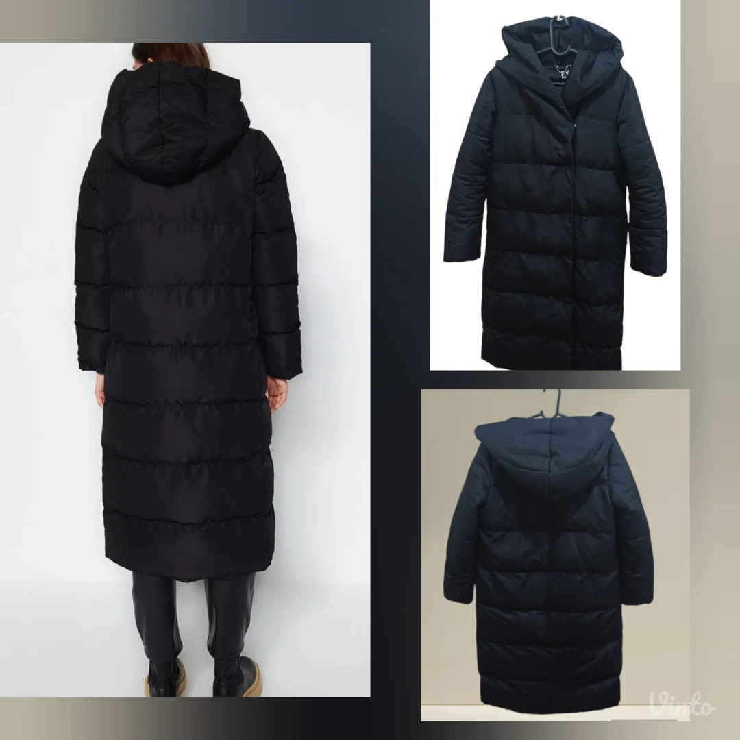 FY Crna duga puffer jakna – bogata kragna + velika kapuljača