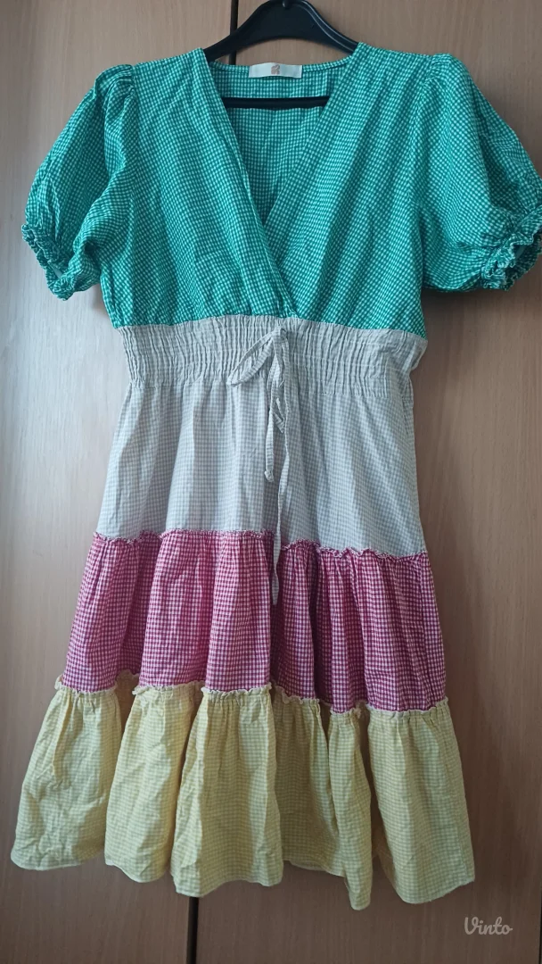 Sorbet Gingham Dress,made in Italy NOVA