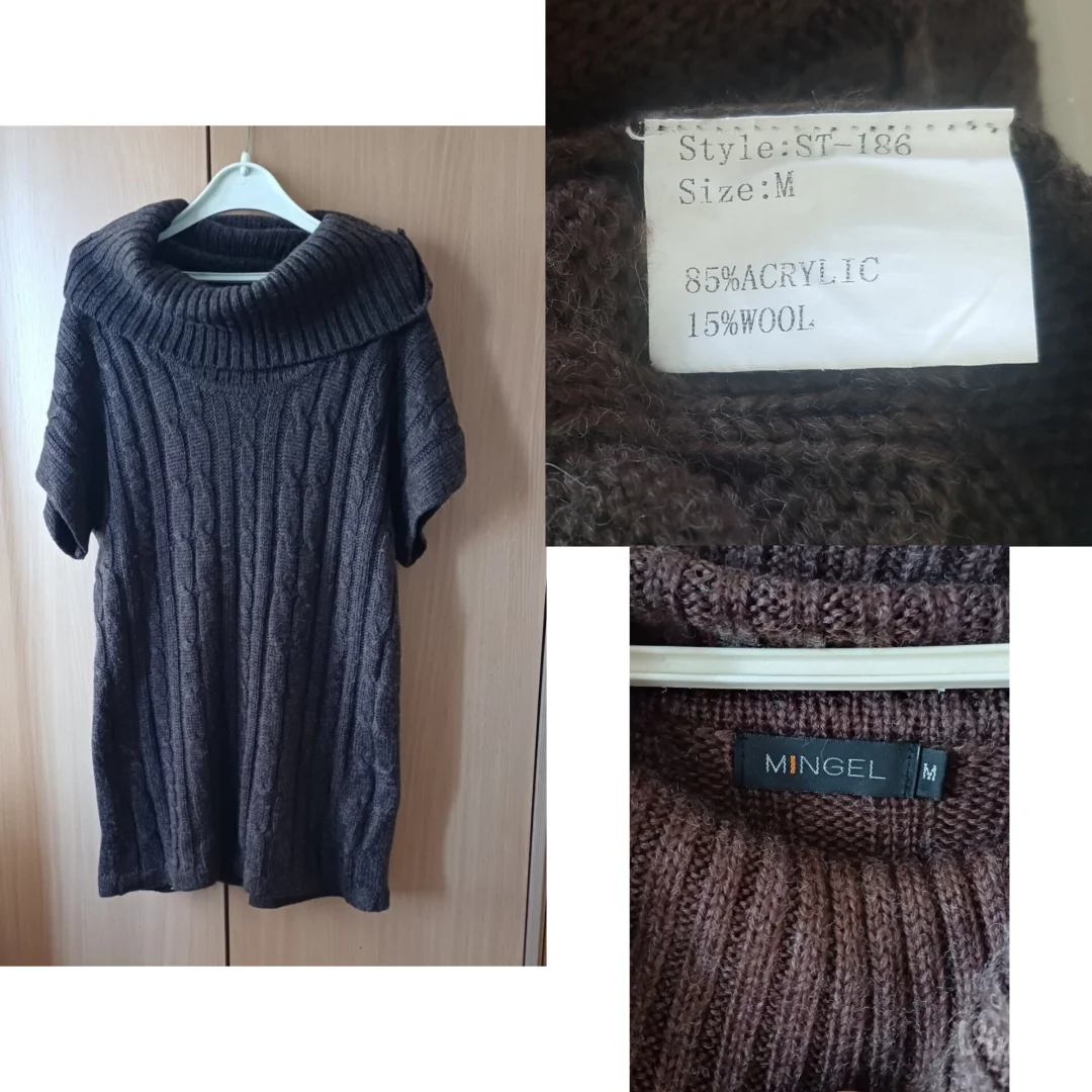 Pletena MINGEL rol-tunika / džemper-haljina